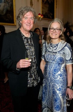 Sarah Frater with her partner James May.